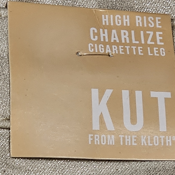 Kut Charlize High Waist Cigarette Leg Jeans In Champagne Size 00 NWT MSRP $99 - Picture 6 of 13